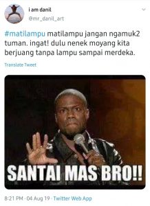Listrik Padam Pancing Kreatifitas Netizen Ciptakan Meme